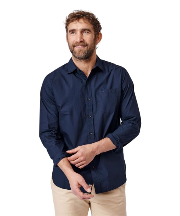 Men's Aubin Gladstone Poplin Classic Fit Shirt - Navy