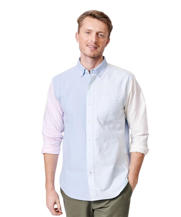 Men's Aubin Burwell Patchwork Oxford Shirt - Solid Patchwork