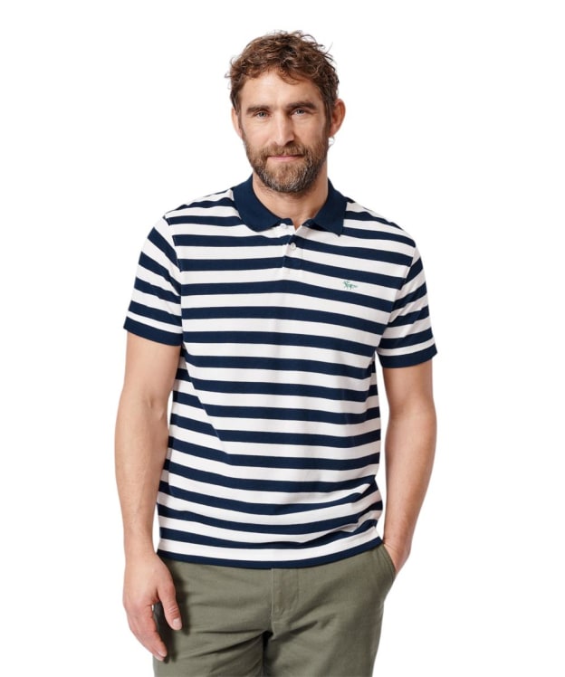 Men's Aubin Elkington Striped Polo Shirt - Navy Stripe