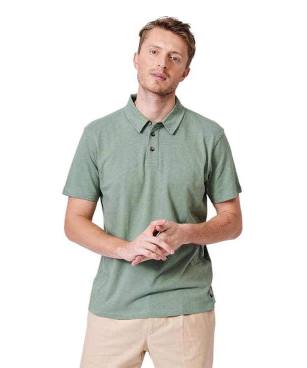 Men's Aubin Arnold Cotton / Linen Polo Shirt - Khaki