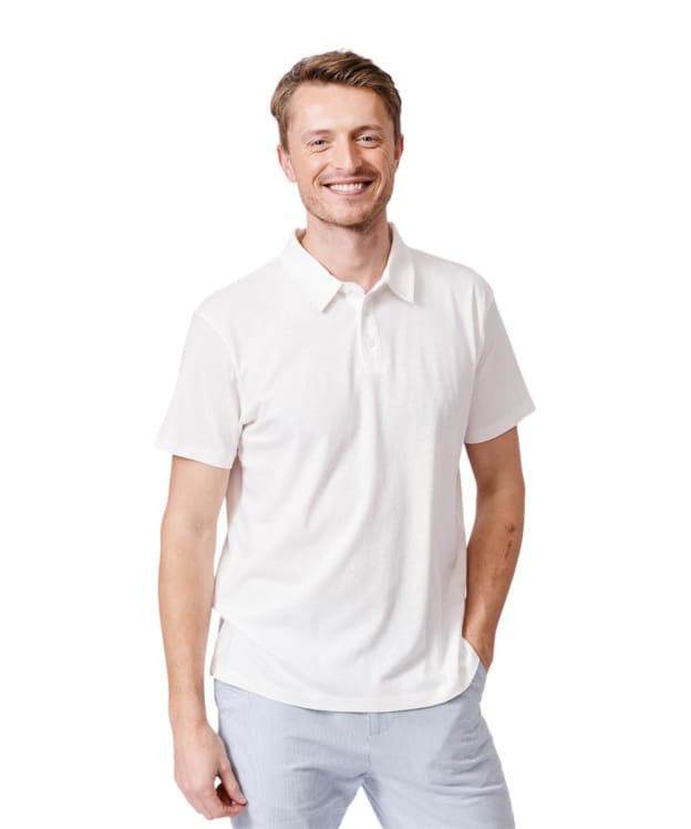 Men's Aubin Arnold Cotton / Linen Polo Shirt - Vintage White