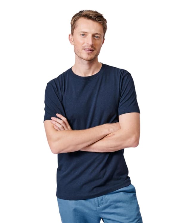 Men's Aubin Hampton Cotton Linen T-Shirt - Navy