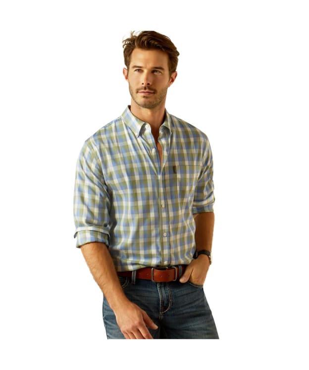 Men’s Ariat Napa Shirt - Oil Green Check