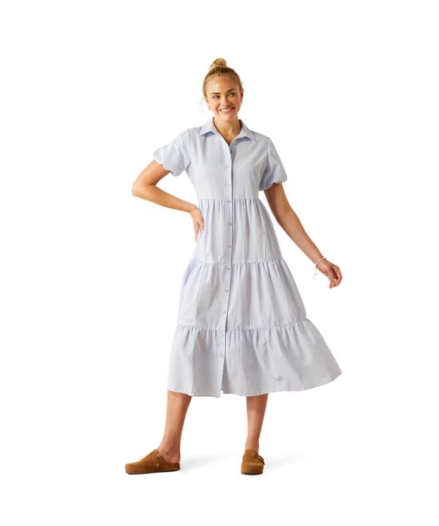 Women's Ariat Dovestone Dress - Black / White Stripe