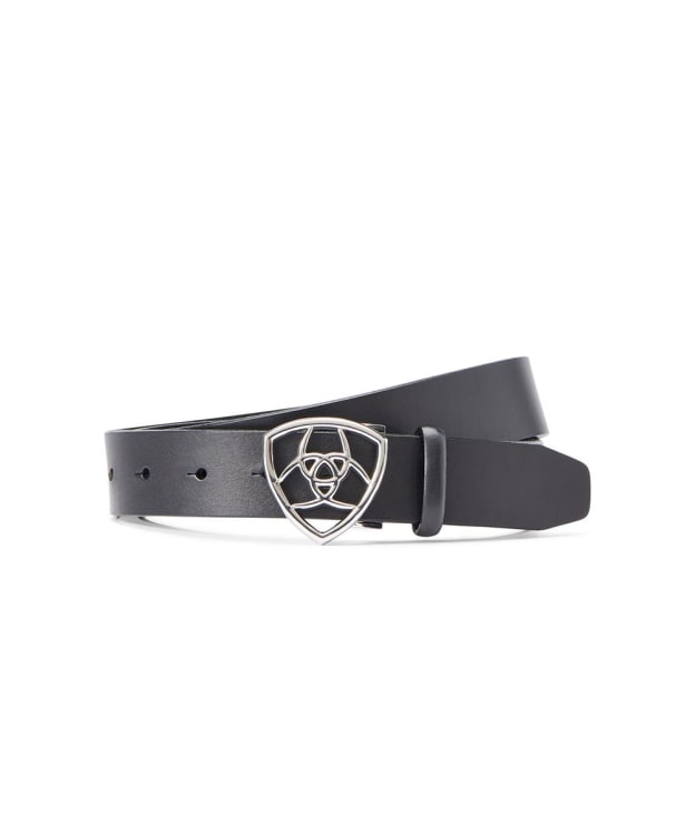 Women's Ariat The Shield Leather Belt - Black