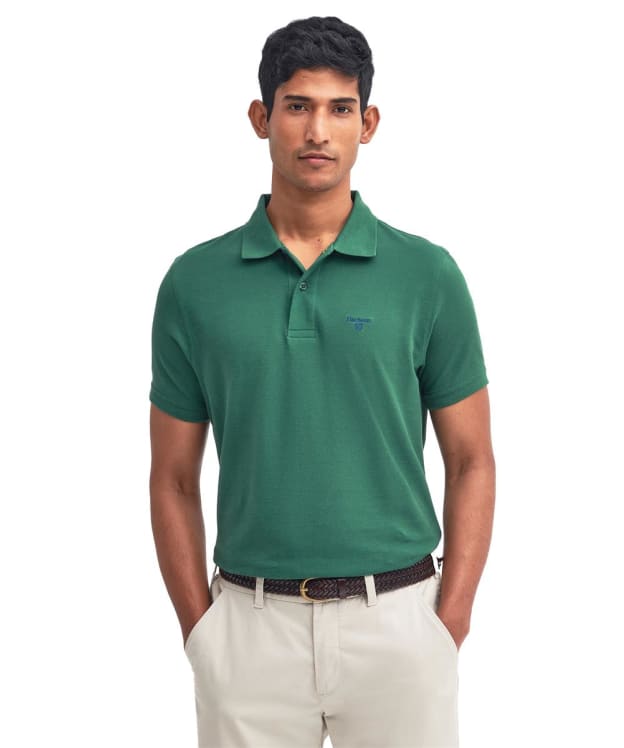 Men's Barbour Lightweight Short Sleeve Sports Cotton Polo Shirt - Racing Green