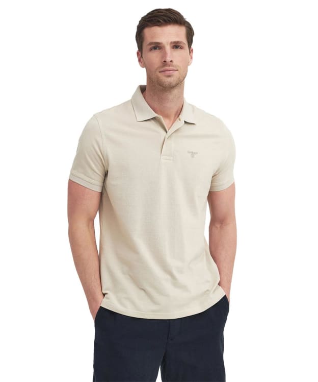 Men's Barbour Lightweight Short Sleeve Sports Cotton Polo Shirt - Mist