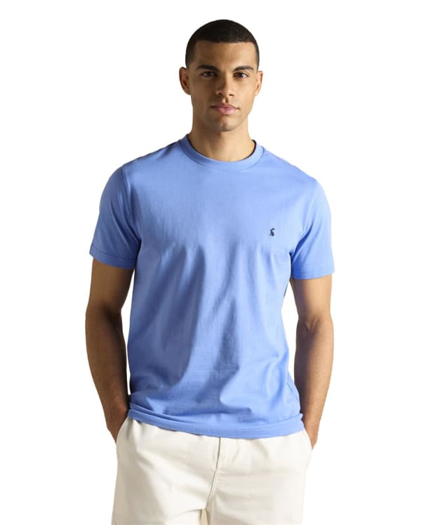 Men's Joules Denton Short Sleeve Cotton T-Shirt - Mid Blue
