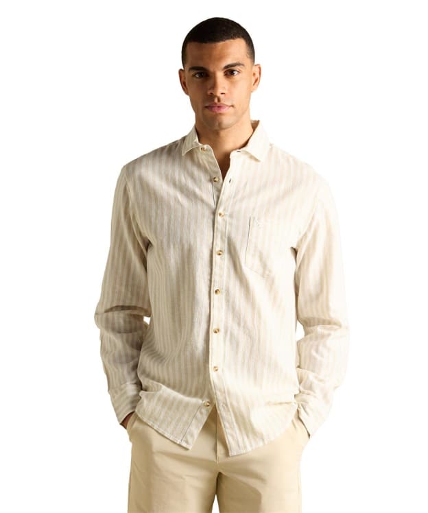 Men's Joules Linen Blend Shirt - Neutral