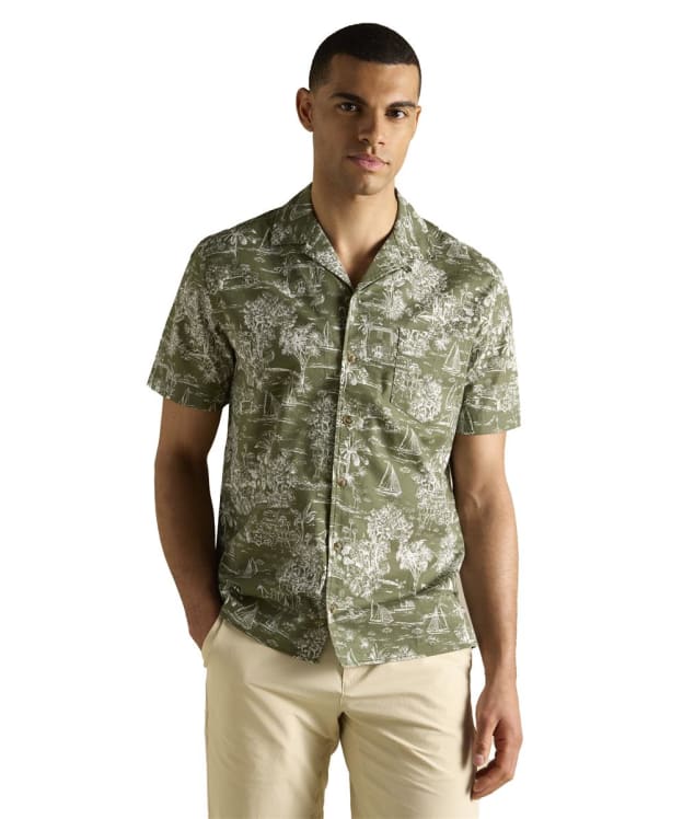 Men's Joules Revere Short Sleeved Shirt - Khaki Green