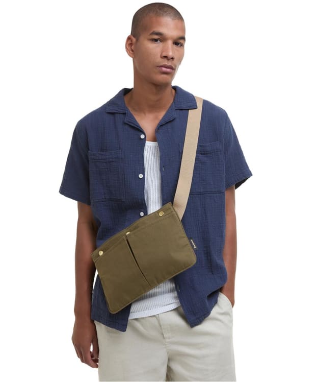 Barbour Transport Sacoche Crossbody Bag - Dusky Green