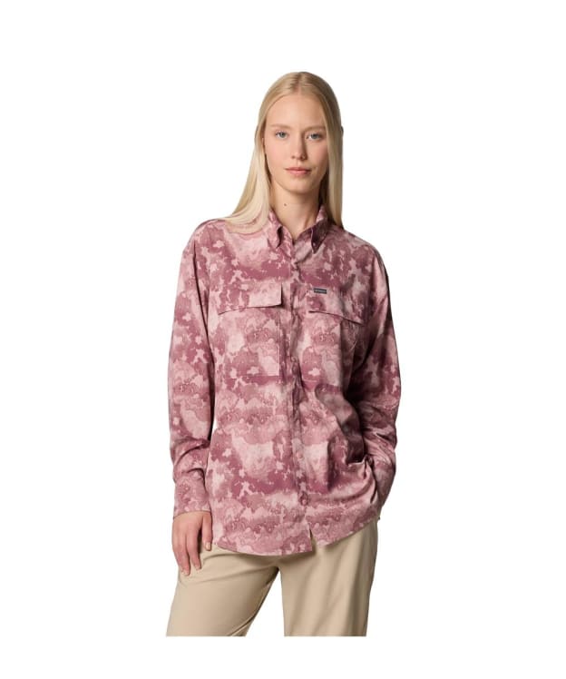 Women's Columbia Elevated View™ Utility Long Sleeve Shirt - Eraser Pink Deco Camo