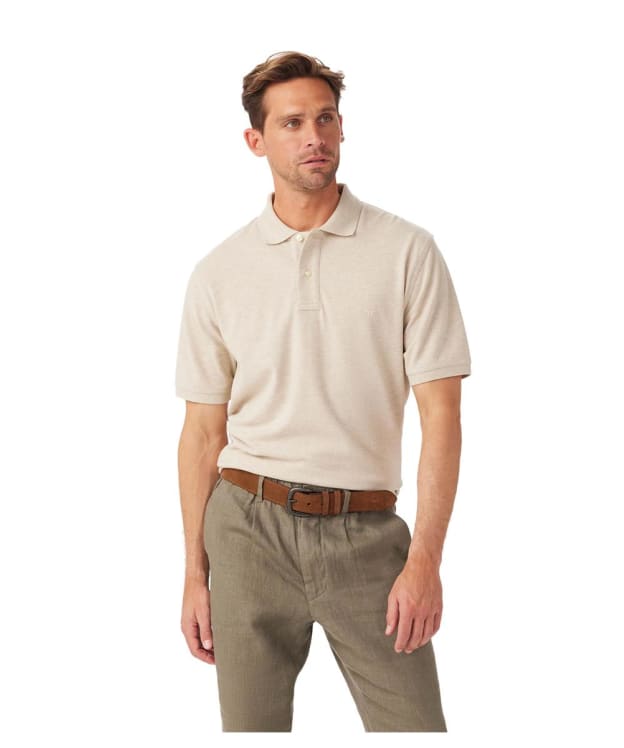 Men's R.M. Williams Rod Short Sleeved Polo Shirt - Sand
