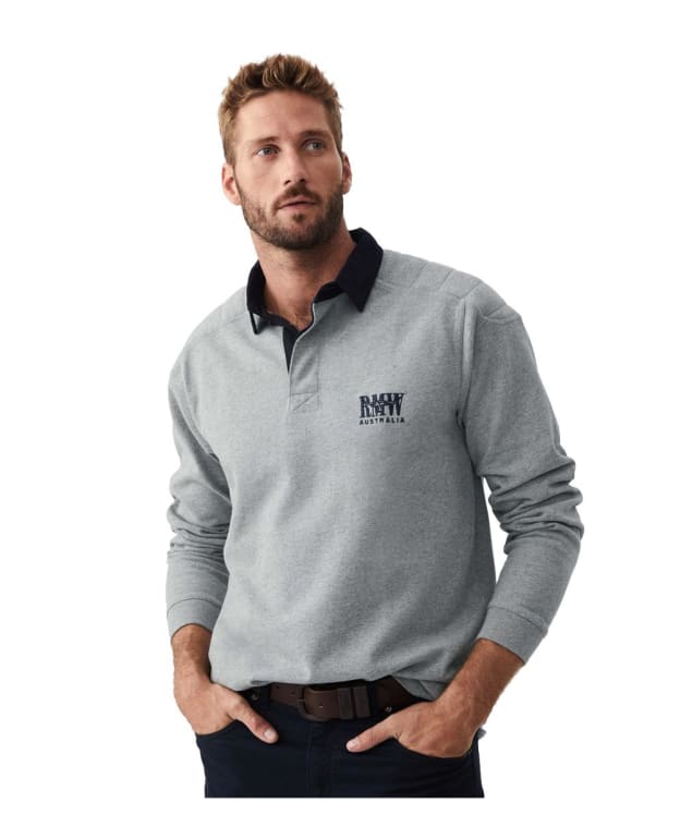 Men's R.M. Williams Classic Rugby Shirt - Grey / Navy
