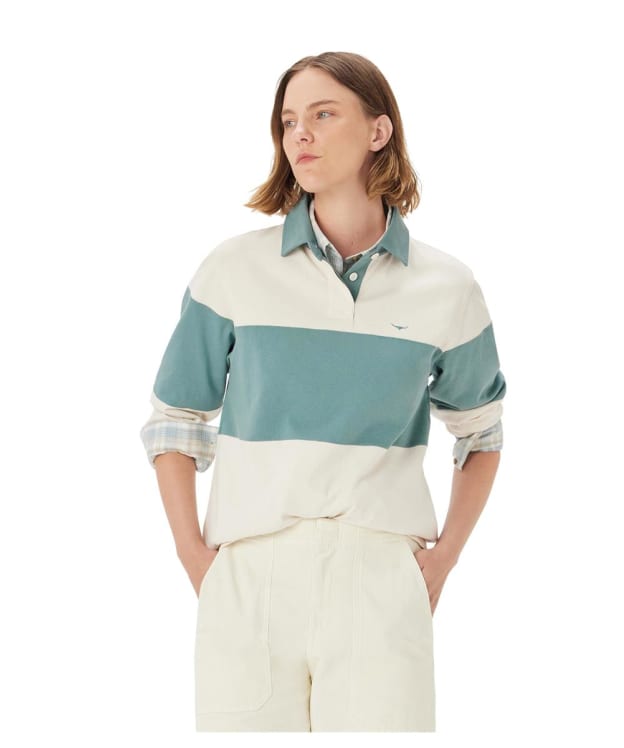 Women's R.M. Williams Narran Stripe Rugby Shirt - Jade