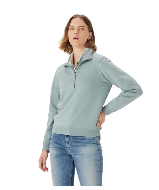 Women's R.M. Williams Trickett Quarter Zip Sweatshirt - Jade