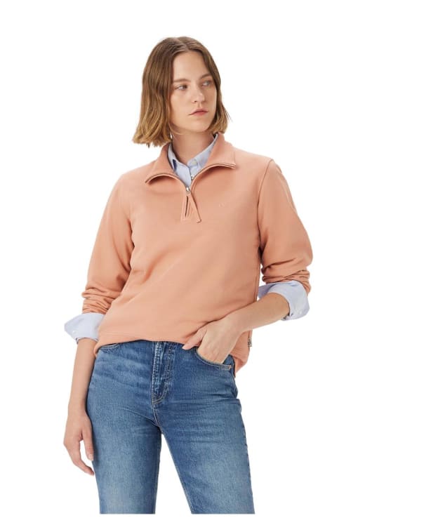 Women's R.M. Williams Trickett Quarter Zip Sweatshirt - Shell Pink