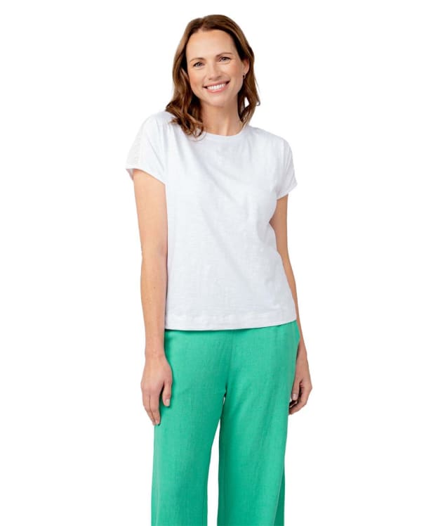 Women's Lily & Me Vale Broderie T-Shirt - White