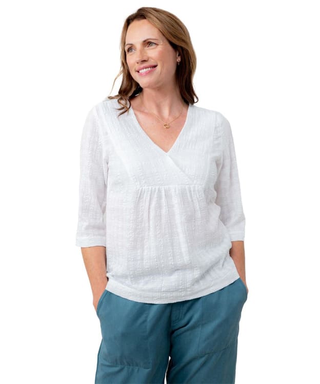 Women's Lily & Me Myrtle 3/4 Sleeve Top - White