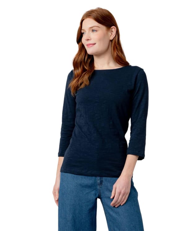 Women's Lily & Me Monica 3/4 Sleeve Top - Navy