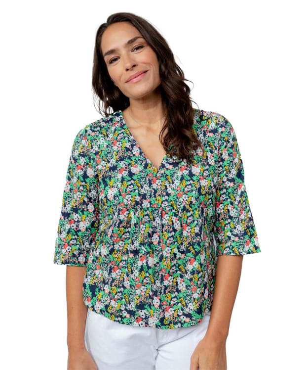 Women's Lily & Me Monica 3/4 Sleeve Top - Navy