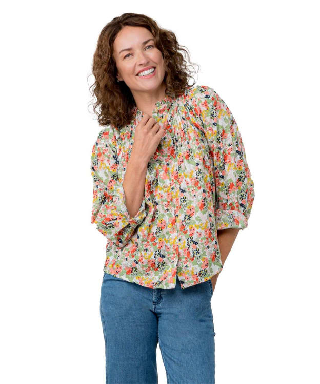 Women's Lily & Me Flora Organic Cotton Blouse - White