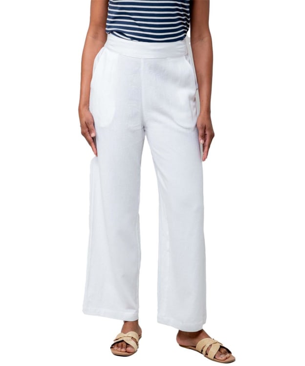 Women's Lily & Me Grace Linen Trousers - White