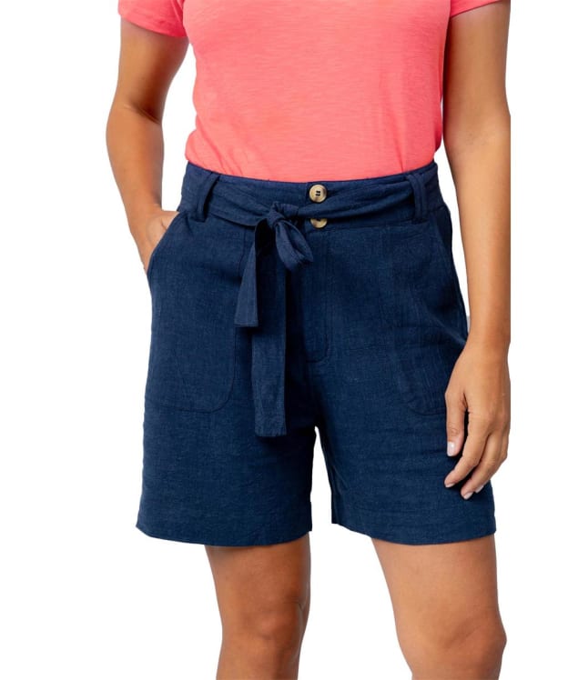 Women's Lily & Me Naomi Linen Shorts - Navy