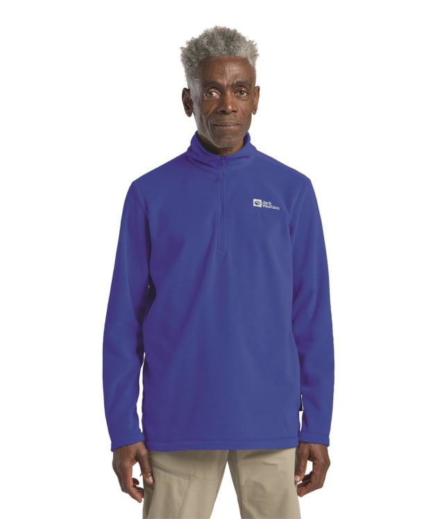 Men's Jack Wolfskin Taunus Half Zip Fleece Pullover - Vibrant Blue