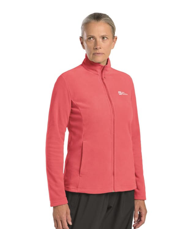 Women's Jack Wolfskin Taunus Full Zip Fleece Jacket - Sunset Coral