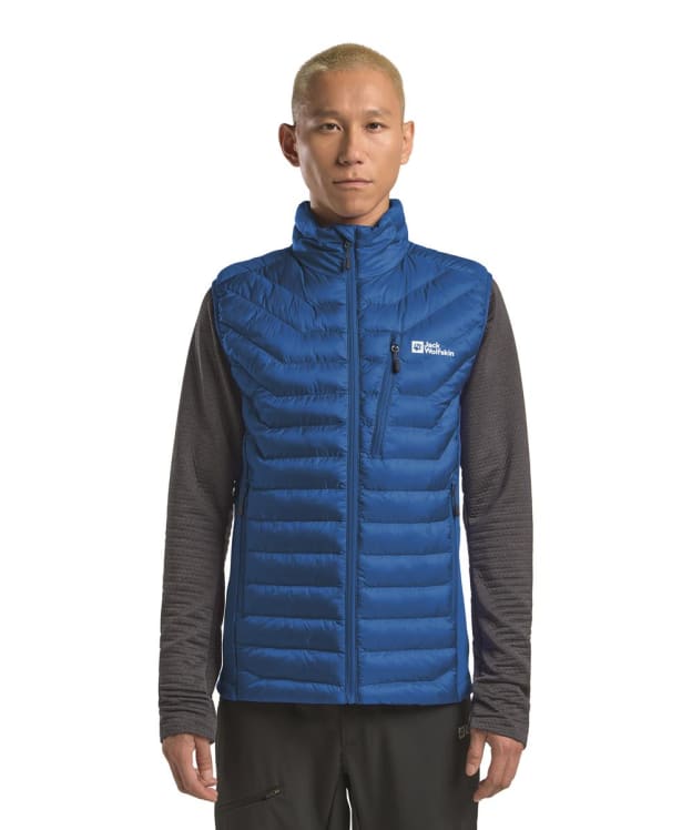 Men's Jack Wolfskin Routeburn Pro Insulated Hiking Vest - Vibrant Blue