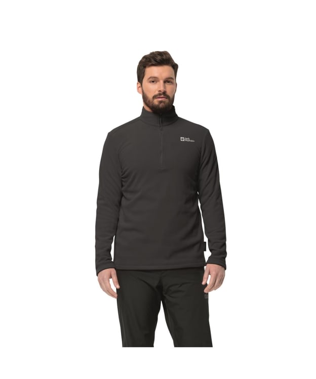 Men's Jack Wolfskin Taunus Half Zip Fleece Pullover - Black