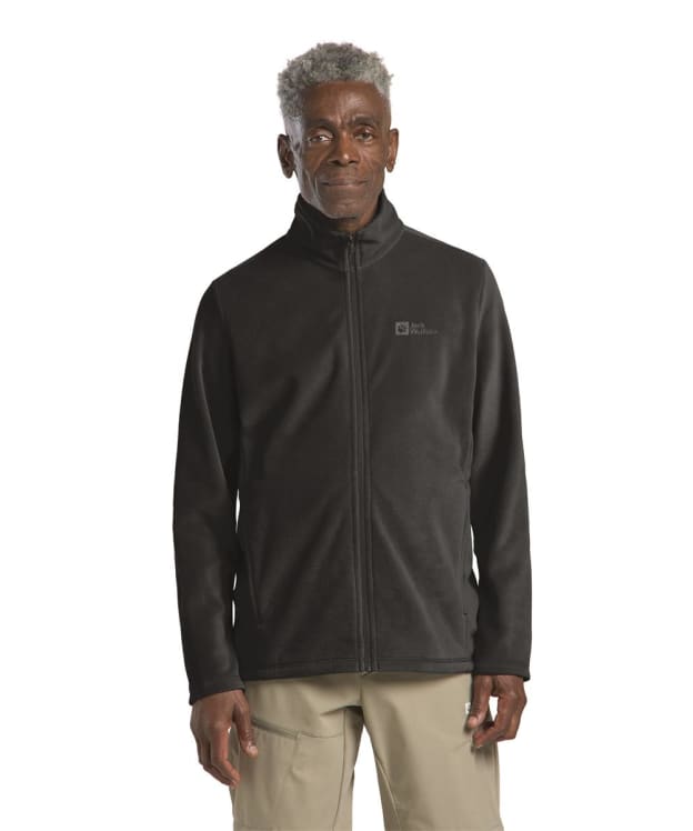 Men's Jack Wolfskin Taunus Full Zip Fleece Jacket - Black