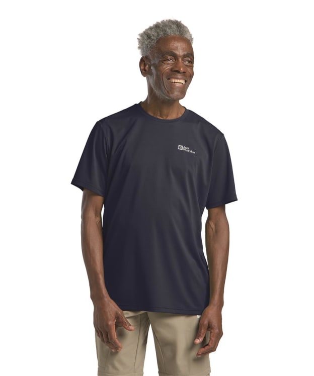 Men's Jack Wolfskin Delgami Short Sleeve T-Shirt - Night Blue