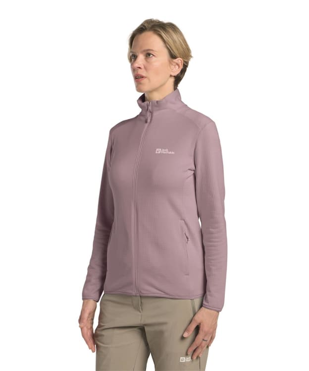 Women's Jack Wolfskin Kolbenberg Full Zip Fleece - Wild Blossom