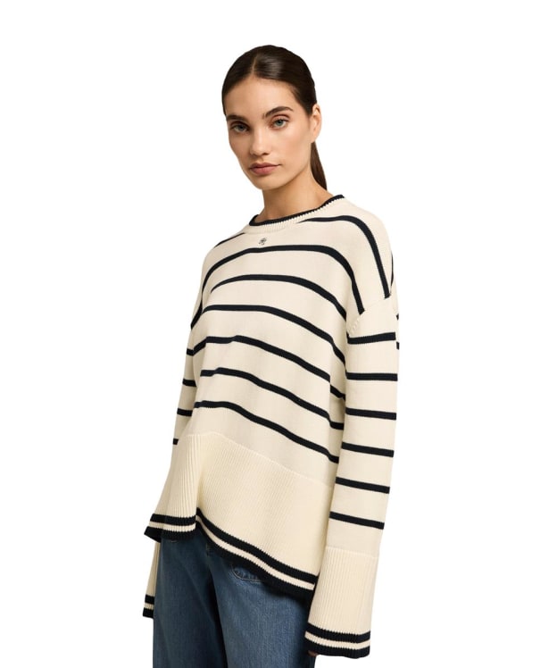 Women's Holland Cooper Antonia Crew Neck Knit - Natural Stripe