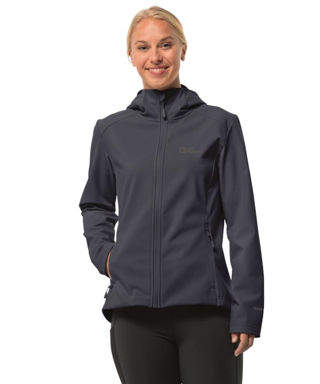 Women's Jack Wolfskin Bornberg Hoody Softshell Jacket - Night Blue
