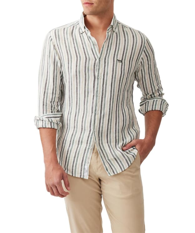 Men's Rodd & Gunn Gimmerburn Linen Stripe Shirt - Leaf