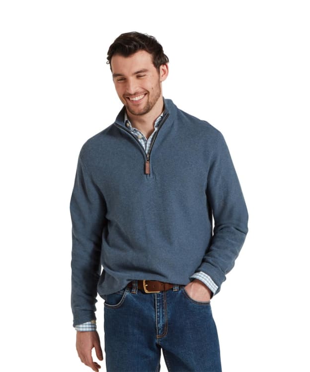 Men's Schöffel Porthleven 1/4 Zip Jumper - Dark Pigeon Blue