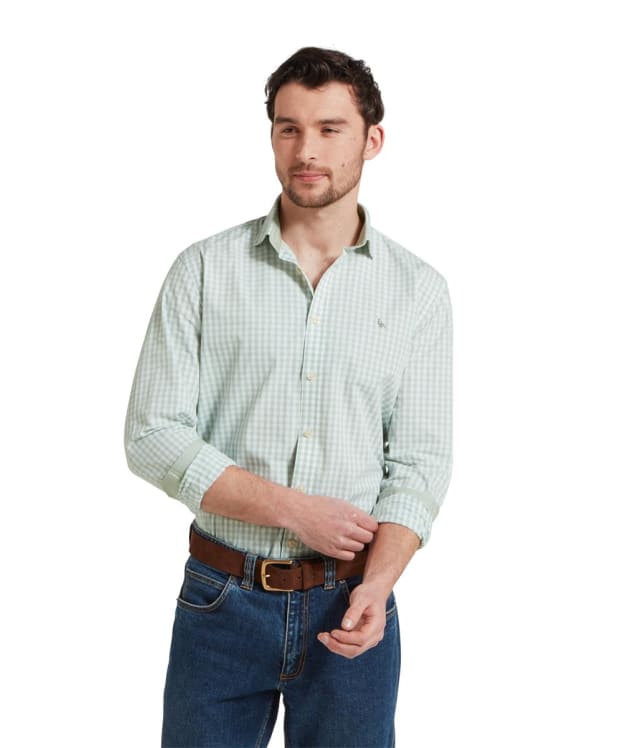 Men's Schöffel Thorpeness Tailored Shirt - Aqua Sage