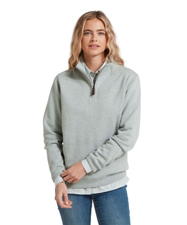 Women’s Schoffel Sennen Cove ¼ Zip Sweatshirt - Aqua Grey