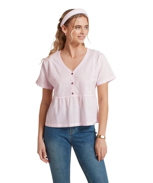 Women's Schöffel Lavenham Linen Top - Pale Pink