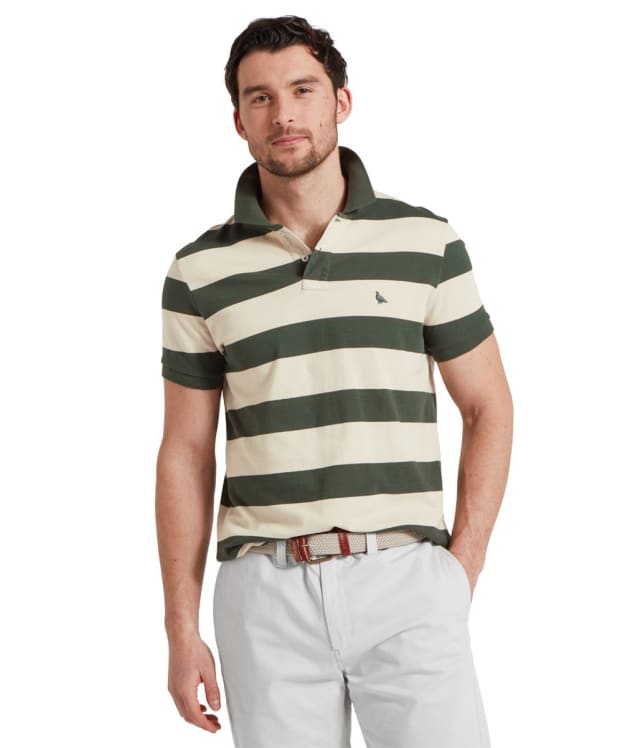 Men's Schöffel St Ives Heritage Polo Shirt - Green Stripe