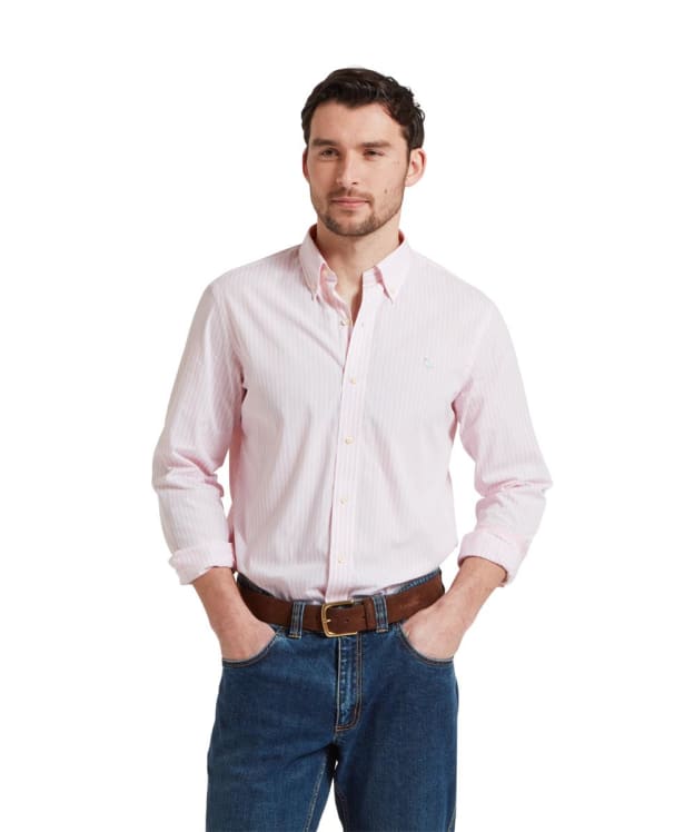 Men’s Schöffel Holme Striped Shirt - Mauve Blush