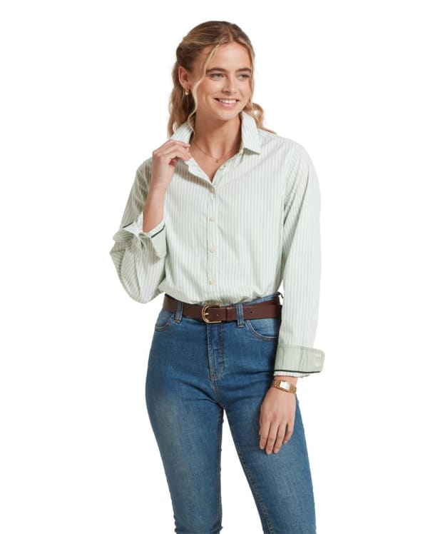 Women’s Schöffel Holme Striped Shirt - Aqua Sage