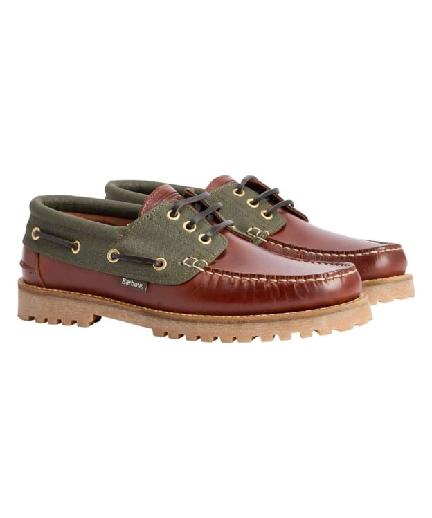 Men's Barbour Deck Boat Shoe - Mahogany