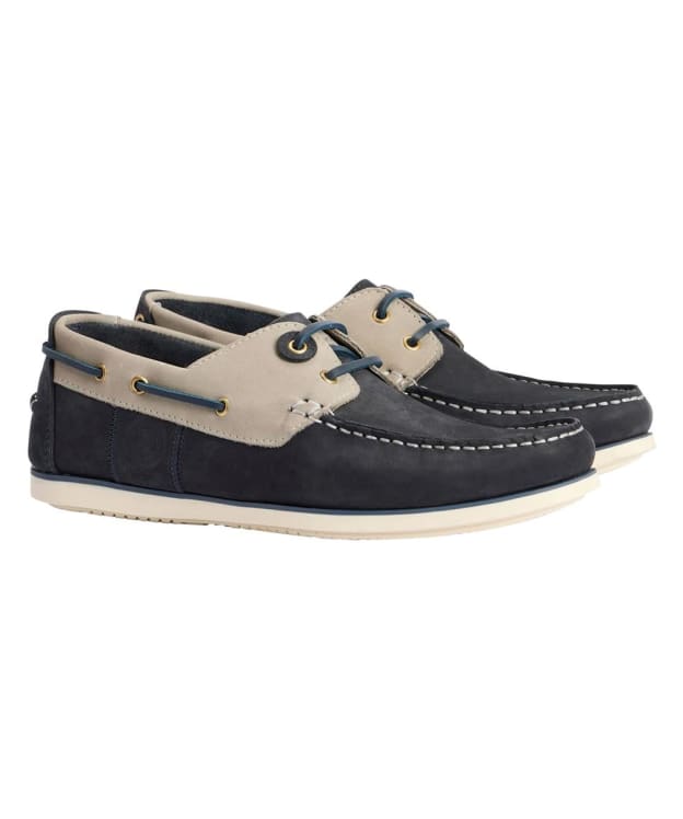 Men's Barbour Wake Boat Shoe - Navy / Putty