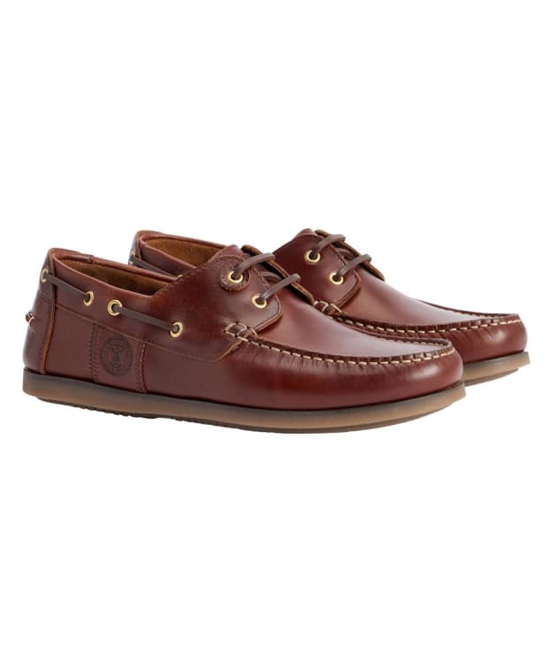 Men's Barbour Wake Boat Shoe - New Mahogany