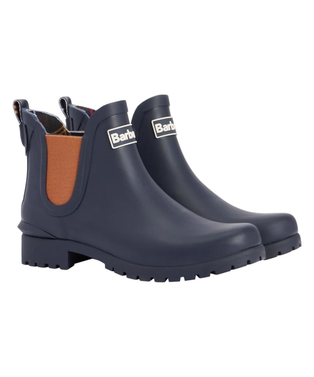 Women's Barbour Wilton Ankle Welly - Navy / Bran