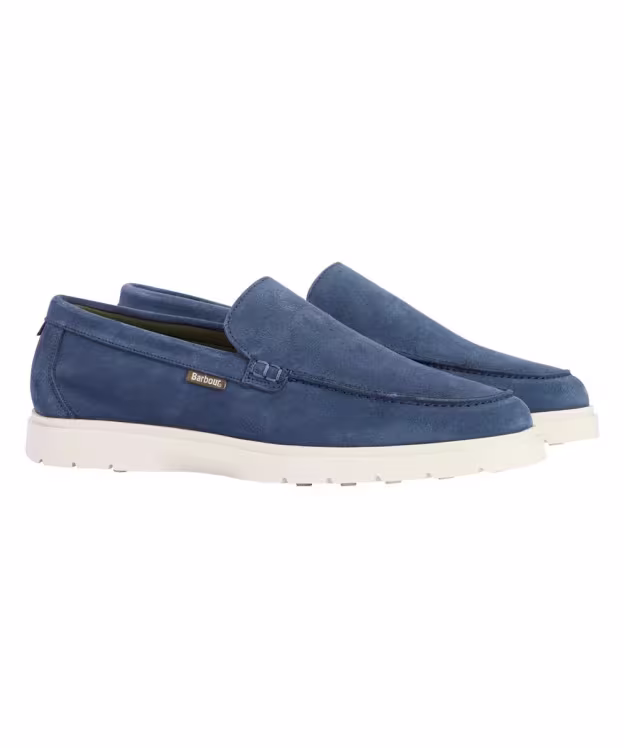 Men's Barbour Carty Loafer - Shark Blue Suede